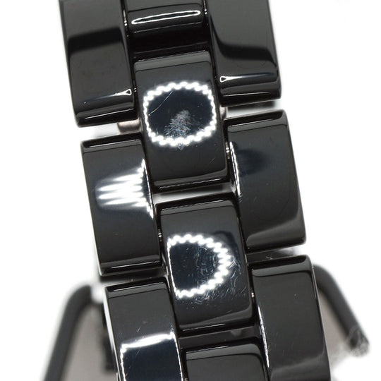 CHANEL Watches Quartz H2569 Ceramic, Ceramic black J12 1.1" 8P Diamond black dial Women Used Authentic