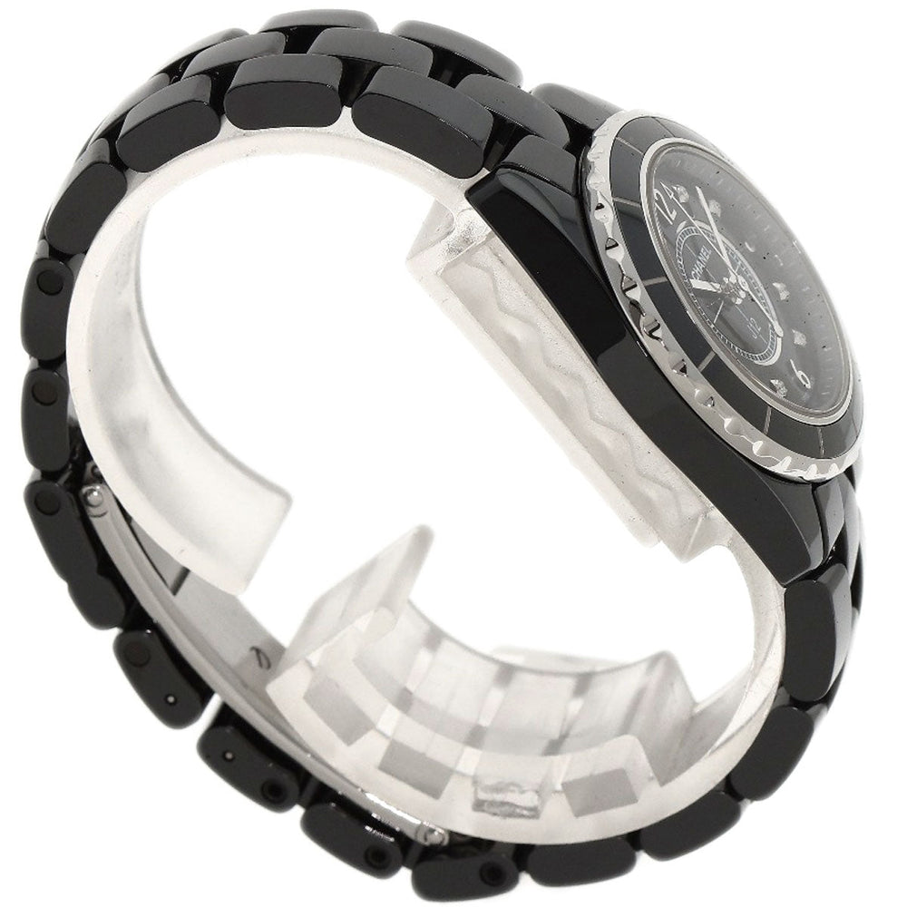 CHANEL Watches Quartz H2569 Ceramic, Ceramic black J12 1.1" 8P Diamond black dial Women Used Authentic