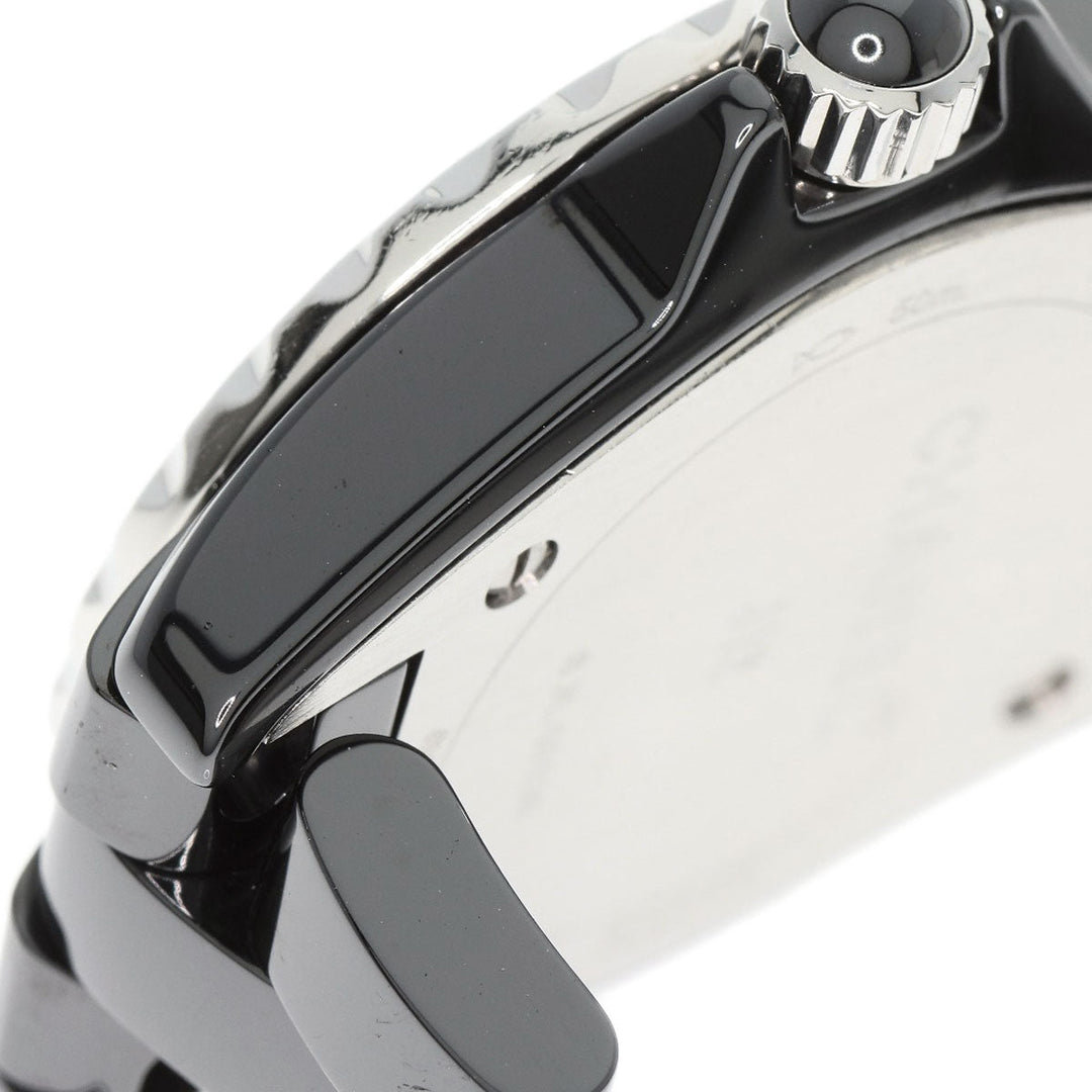 CHANEL Watches Quartz H2569 Ceramic, Ceramic black J12 1.1" 8P Diamond black dial Women Used Authentic