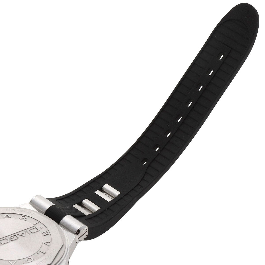 BVLGARI Watches Mechanical Automatic DG42SC Stainless Steel, Rubber, Ceramic Silver Diagono ceramic black dial mens Used Authentic