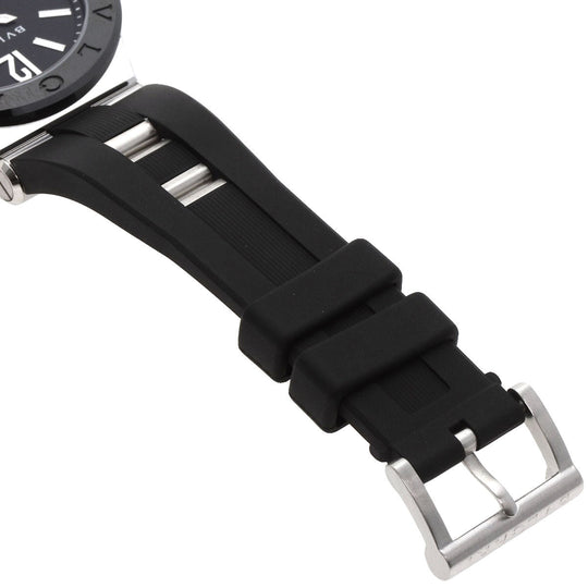 BVLGARI Watches Mechanical Automatic DG42SC Stainless Steel, Rubber, Ceramic Silver Diagono ceramic black dial mens Used Authentic
