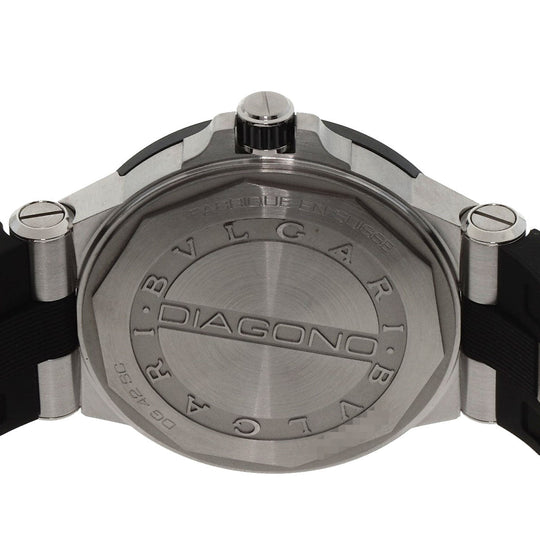 BVLGARI Watches Mechanical Automatic DG42SC Stainless Steel, Rubber, Ceramic Silver Diagono ceramic black dial mens Used Authentic