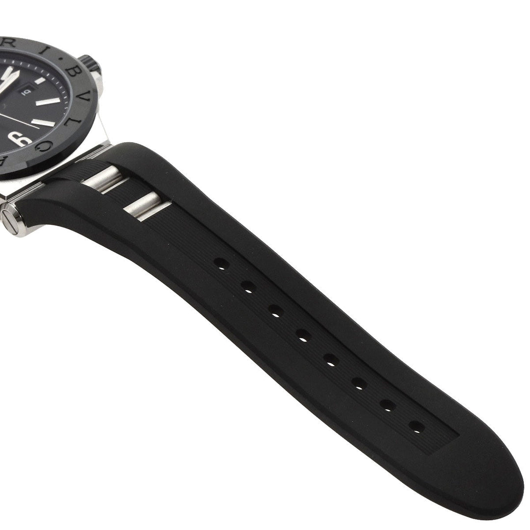 BVLGARI Watches Mechanical Automatic DG42SC Stainless Steel, Rubber, Ceramic Silver Diagono ceramic black dial mens Used Authentic