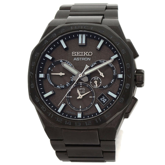 SEIKO Watches Solar Powered SBX19 Titanium, Titanium black Astron Resident Evil Death Island Chris's model black dial mens Used Authentic