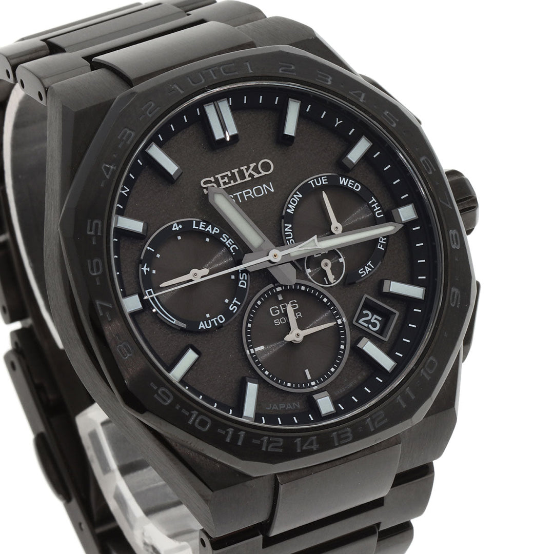 SEIKO Watches Solar Powered SBX19 Titanium, Titanium black Astron Resident Evil Death Island Chris's model black dial mens Used Authentic