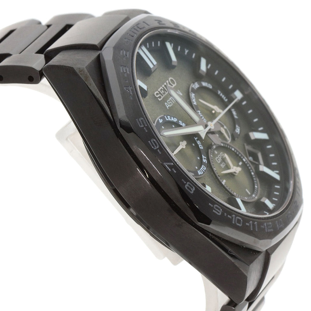 SEIKO Watches Solar Powered SBX19 Titanium, Titanium black Astron Resident Evil Death Island Chris's model black dial mens Used Authentic