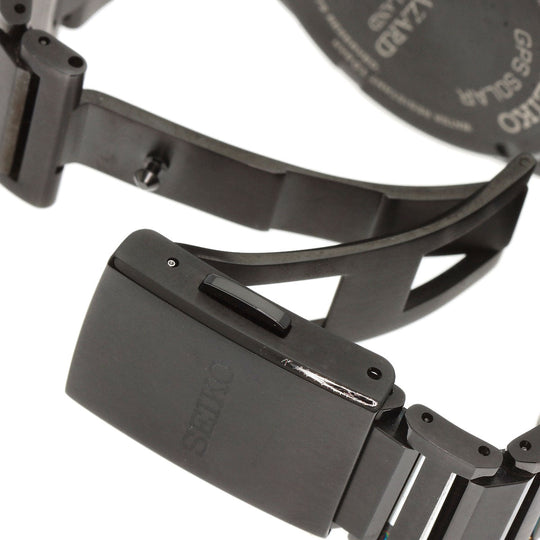 SEIKO Watches Solar Powered SBX19 Titanium, Titanium black Astron Resident Evil Death Island Chris's model black dial mens Used Authentic