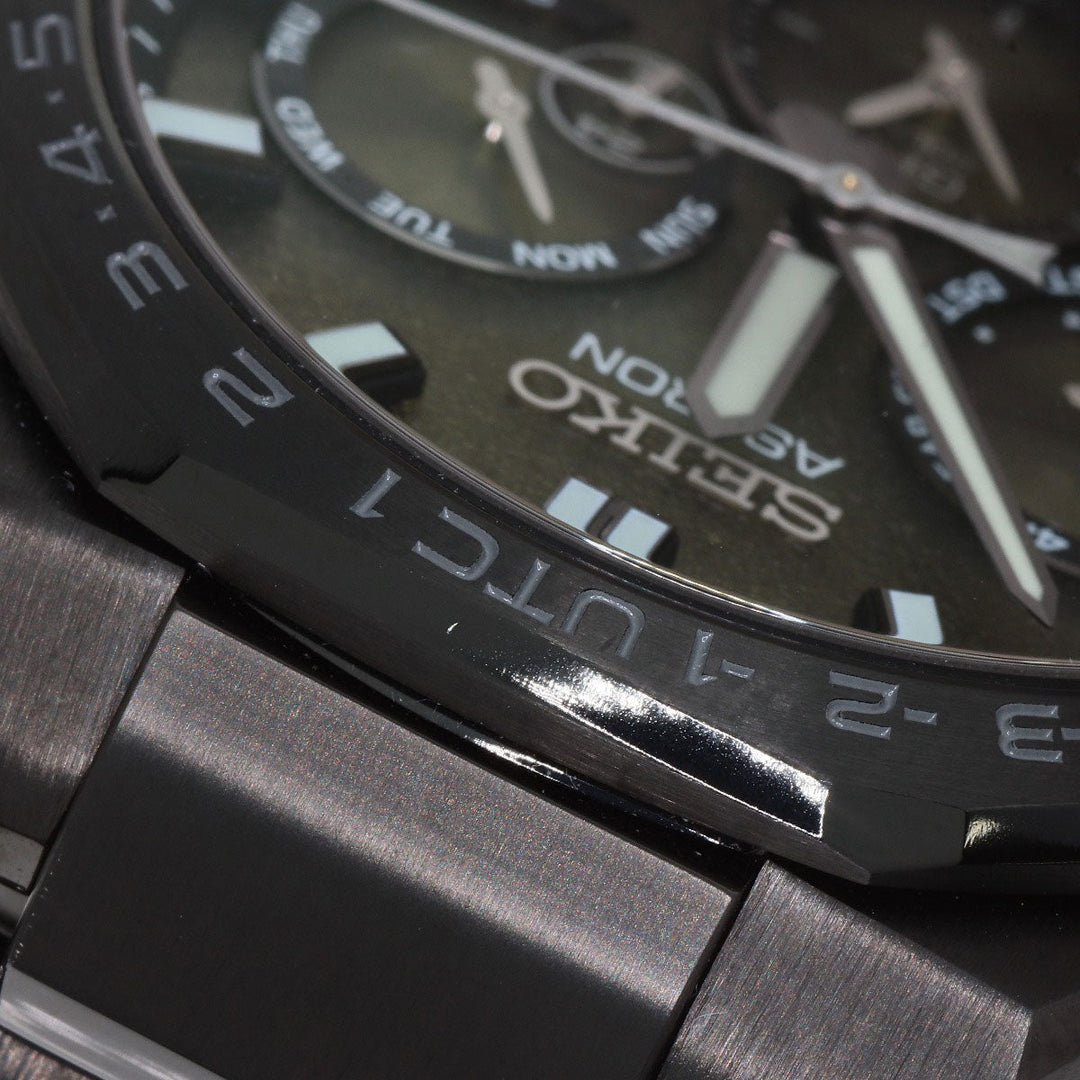 SEIKO Watches Solar Powered SBX19 Titanium, Titanium black Astron Resident Evil Death Island Chris's model black dial mens Used Authentic