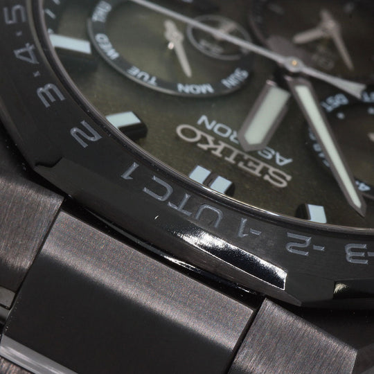 SEIKO Watches Solar Powered SBX19 Titanium, Titanium black Astron Resident Evil Death Island Chris's model black dial mens Used Authentic