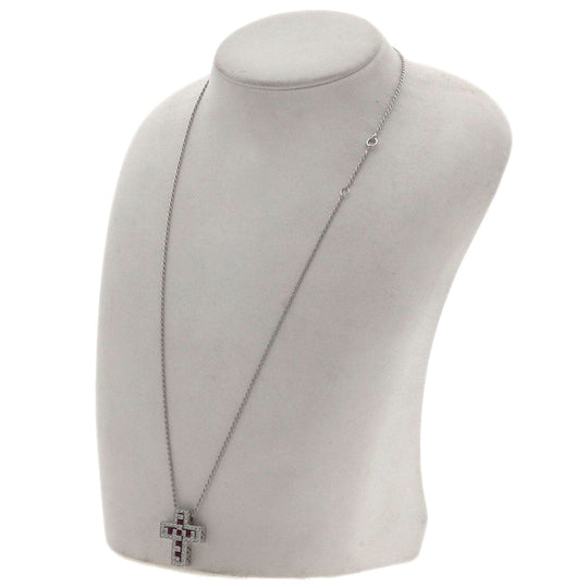 Damiani Necklace K18WG Silver Belle Epoque S Diamond Ruby Women Used Authentic
