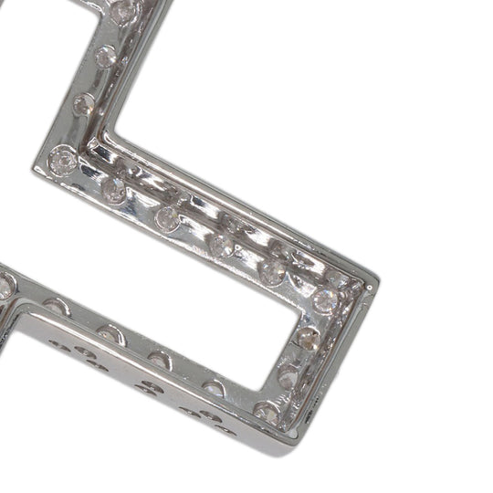 Damiani Necklace K18WG Silver Belle Epoque M Diamond Ruby Women Used Authentic