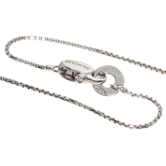 Damiani Necklace K18WG Silver Rosette Flower Diamond Women Used Authentic