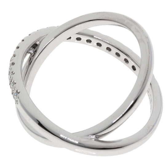 MIKIMOTO Ring K18WG Silver diamond Women Used Authentic