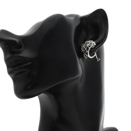 TASAKI Earring PT900 Silver diamond Women Used Authentic