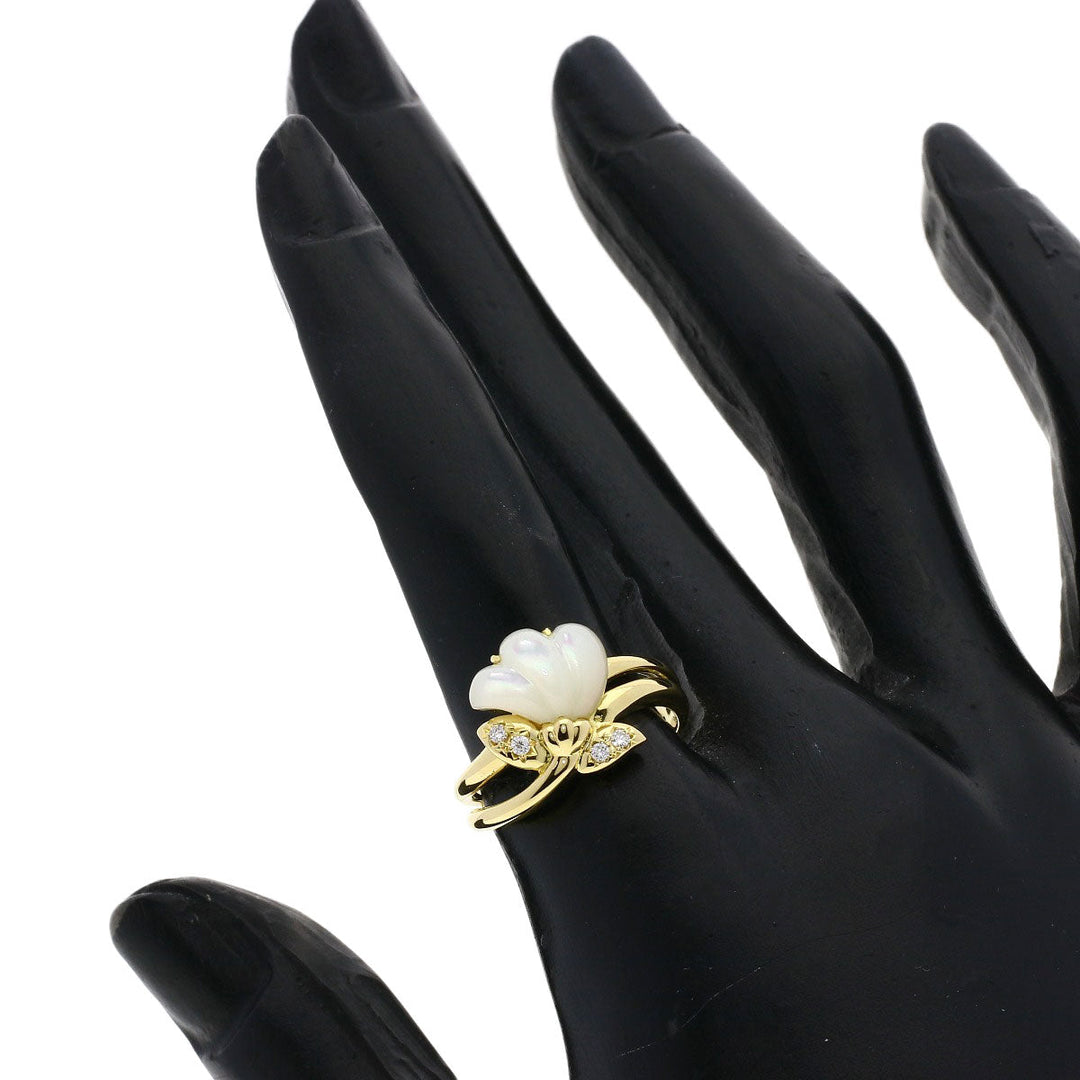 TASAKI Ring 18K Yellow Gold gold White Shell Diamond