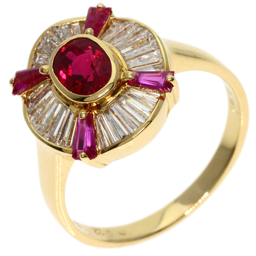 TASAKI Ring 18K Yellow Gold gold Ruby diamond Women Used Authentic