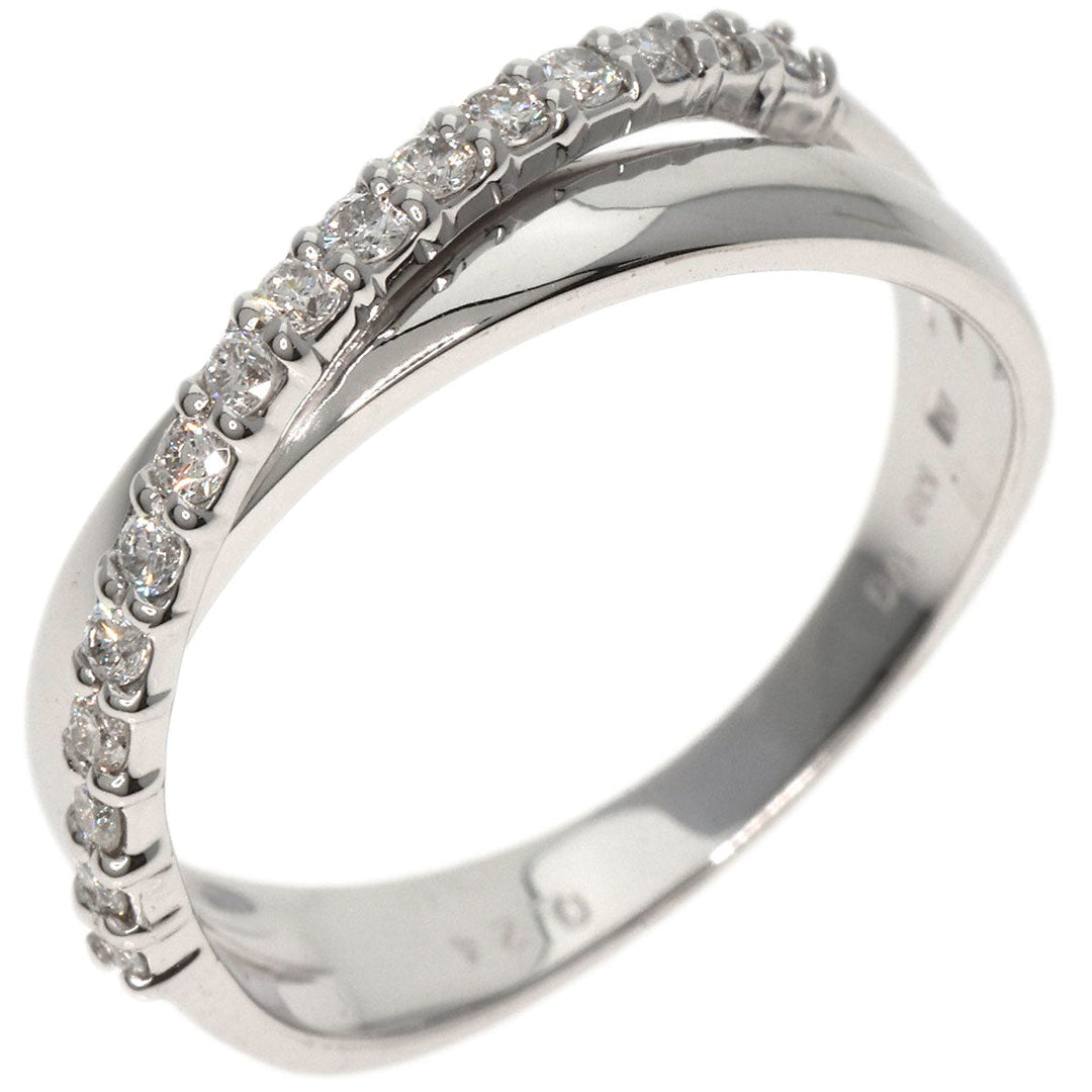 Ponte Vecchio Ring K18WG Silver diamond