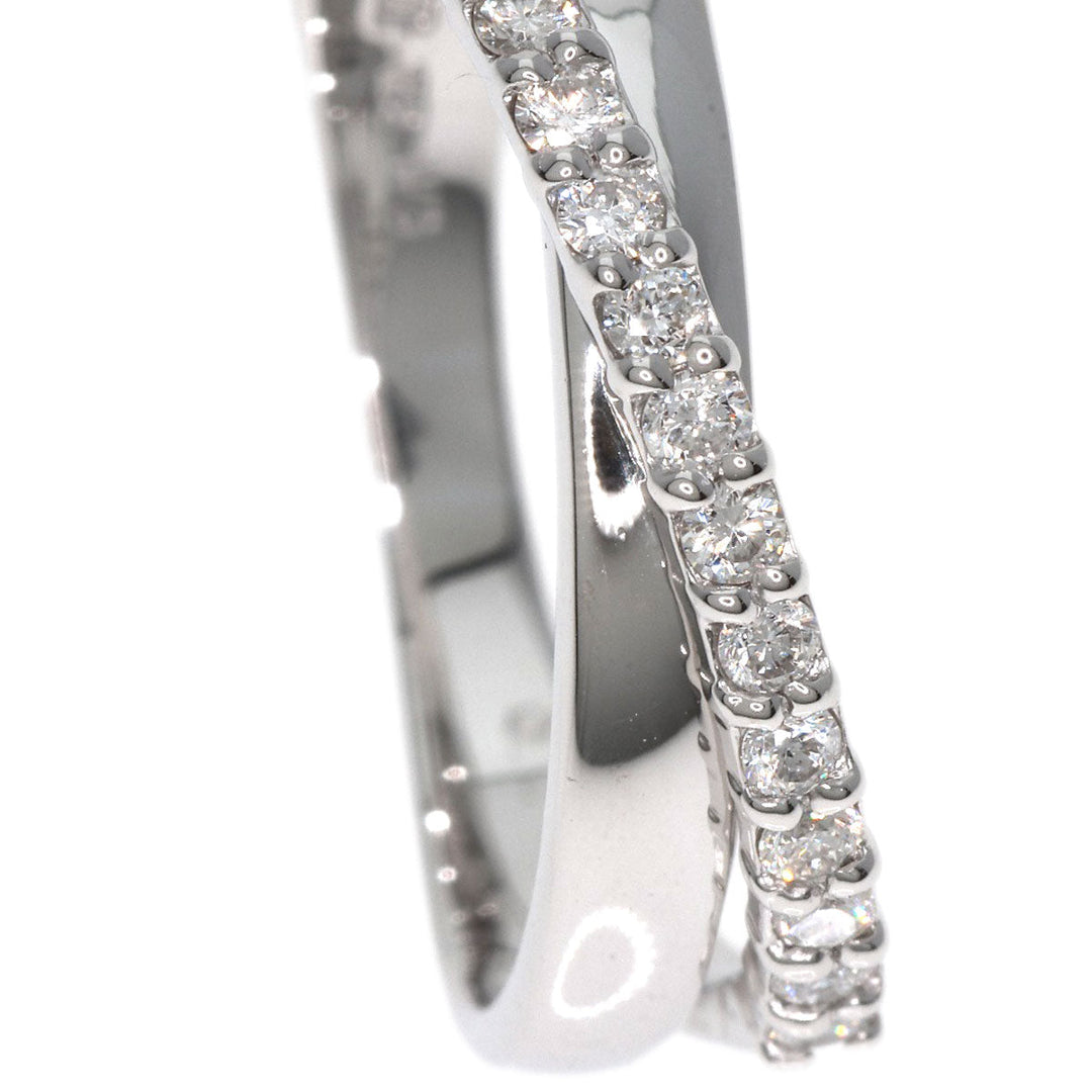 Ponte Vecchio Ring K18WG Silver diamond