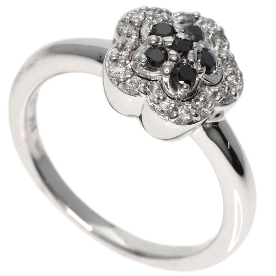 Ponte Vecchio Ring K18WG Silver Flower Diamond