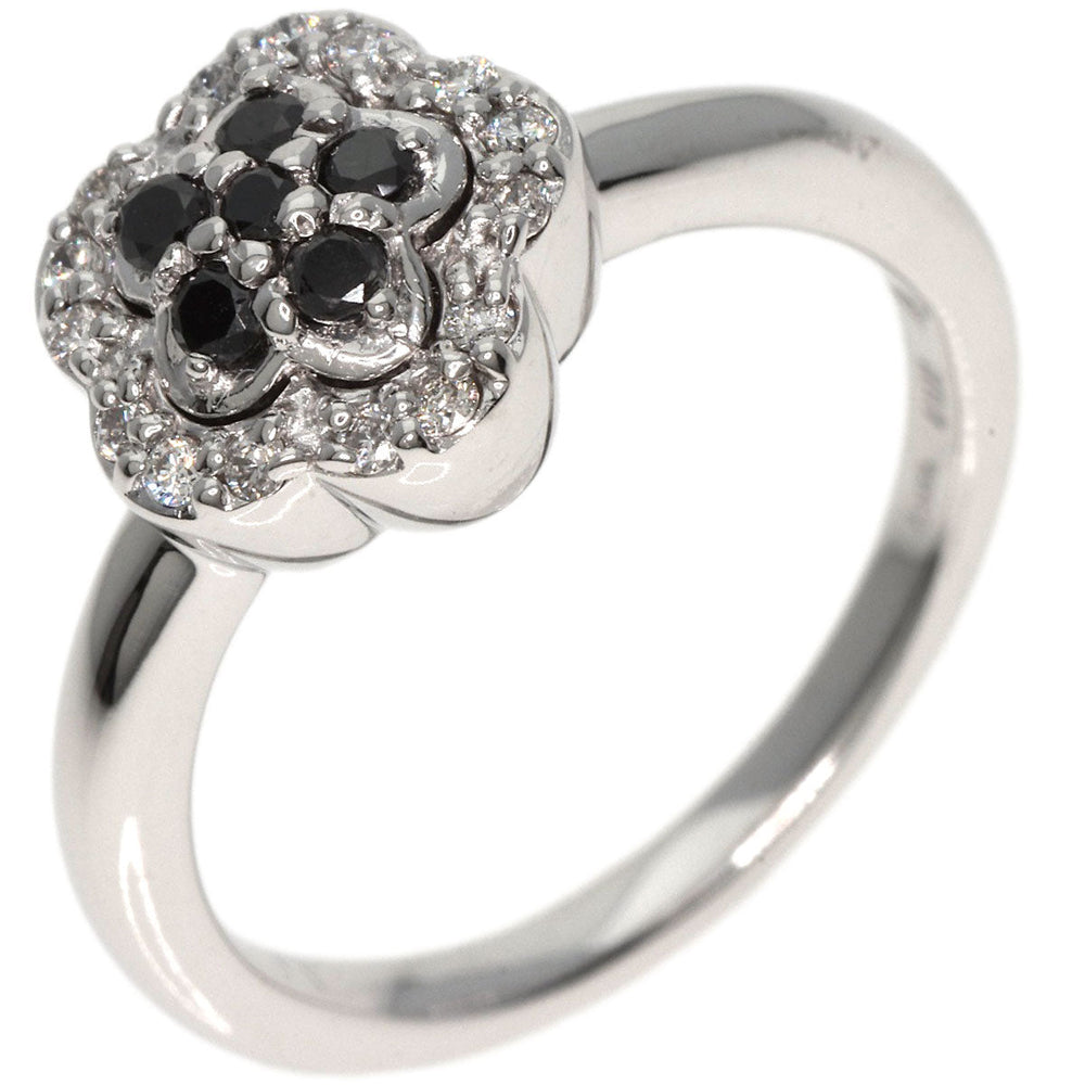 Ponte Vecchio Ring K18WG Silver Flower Diamond