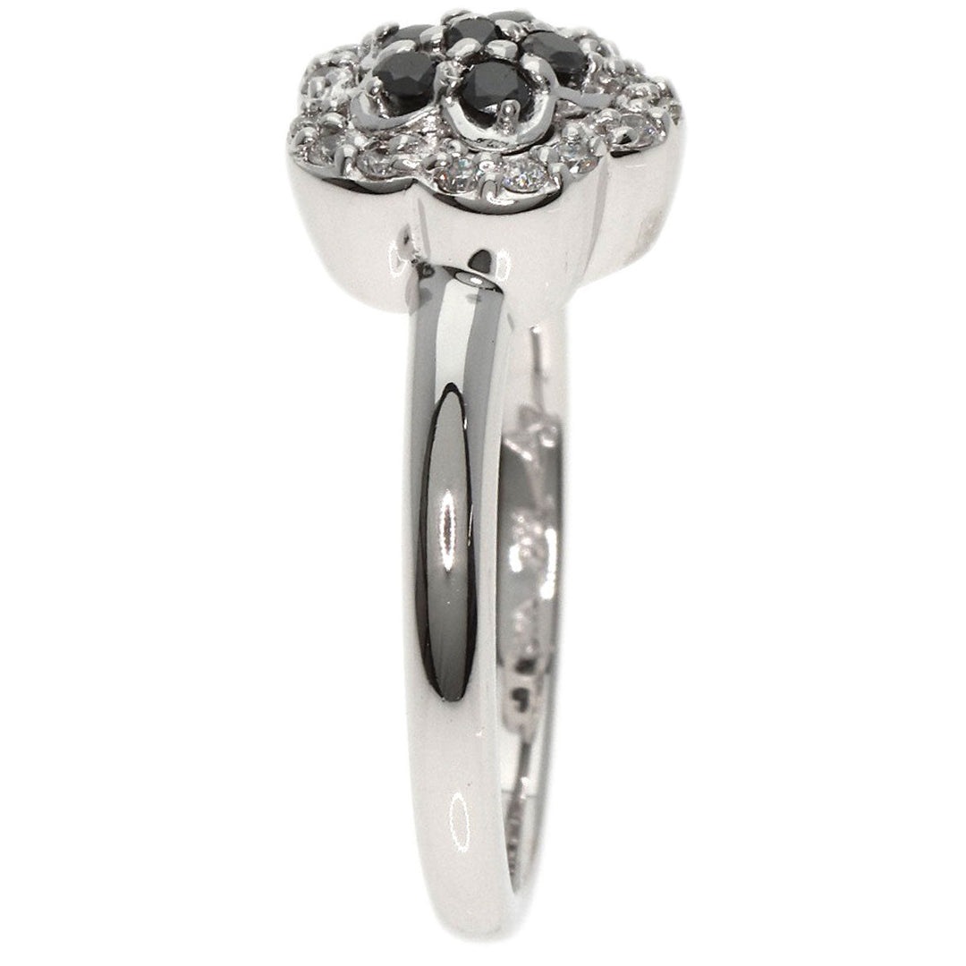 Ponte Vecchio Ring K18WG Silver Flower Diamond