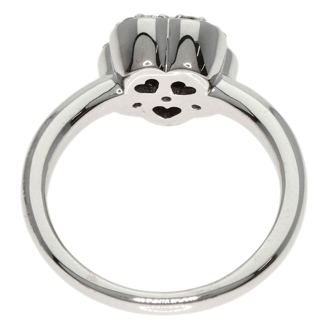 Ponte Vecchio Ring K18WG Silver Flower Diamond