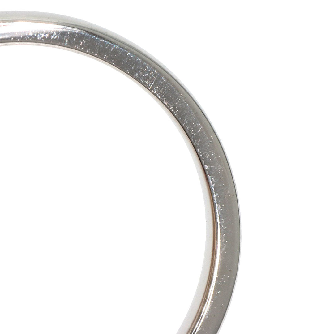 Chaumet Ring K18WG Silver Class One Cruise Diamond Moonstone #52 Women Used Authentic