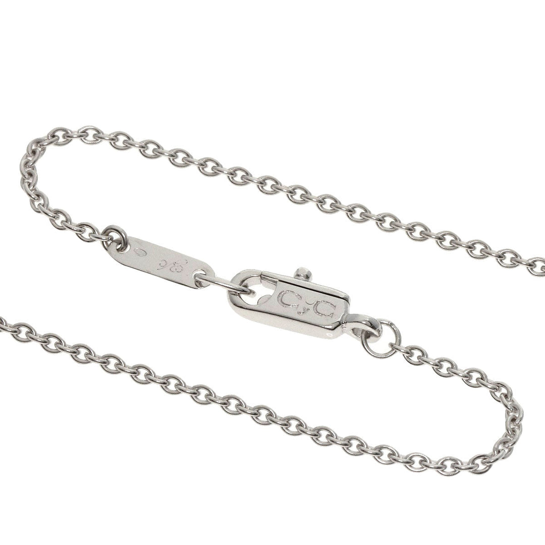 Carrera y Carrera Necklace K18WG Silver Angel heart Women Used Authentic