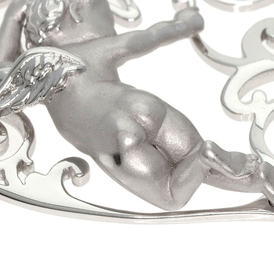 Carrera y Carrera Necklace K18WG Silver Angel heart Women Used Authentic