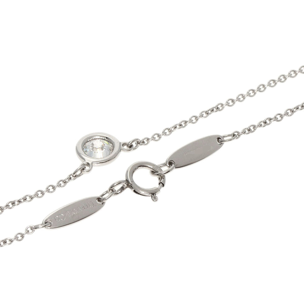 TIFFANY&Co. Necklace PT950 Silver By the yard diamond