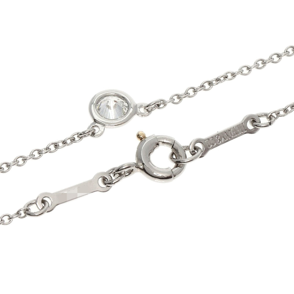 TIFFANY&Co. Necklace PT950 Silver By the yard diamond Women Used Authentic