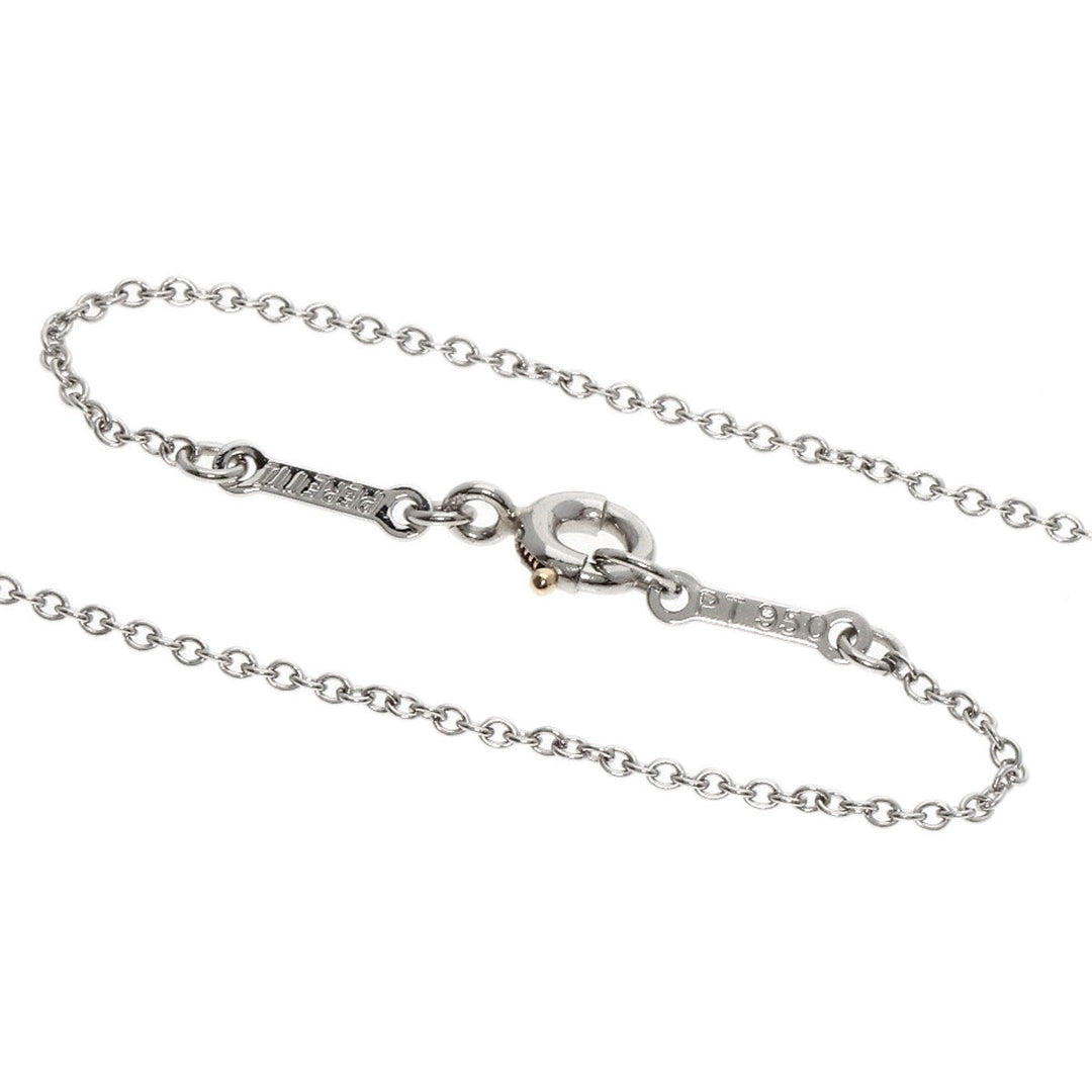 TIFFANY&Co. Necklace PT950 Silver By the yard diamond Women Used Authentic