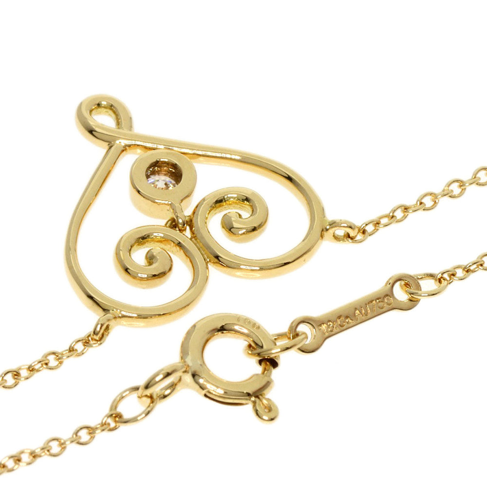 TIFFANY&Co. Necklace 18K Yellow Gold gold Venezia Goldoni Heart 1P Diamond
