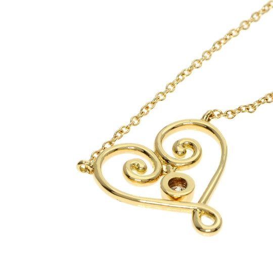 TIFFANY&Co. Necklace 18K Yellow Gold gold Venezia Goldoni Heart 1P Diamond