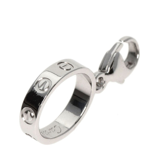CARTIER Pendant top K18WG Silver Baby Love Charm Women Used Authentic