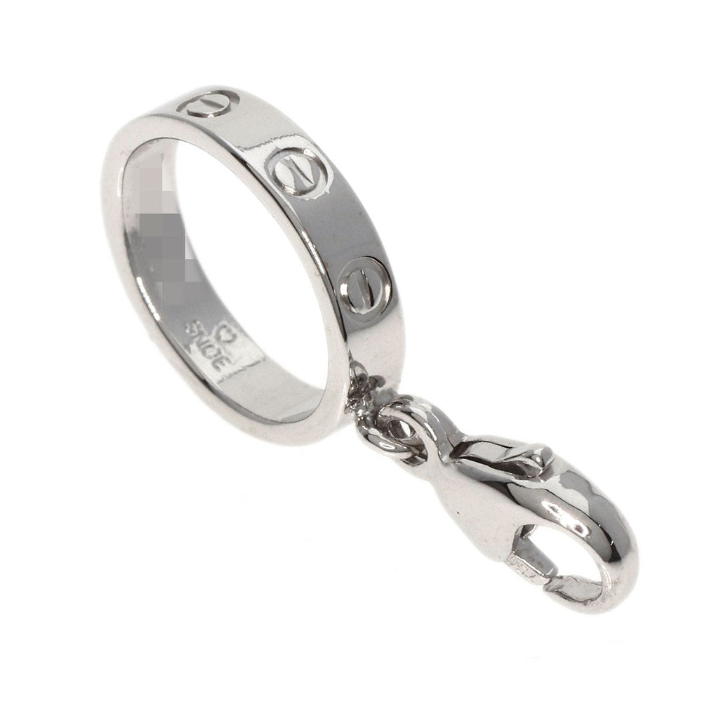 CARTIER Pendant top K18WG Silver Baby Love Charm Women Used Authentic