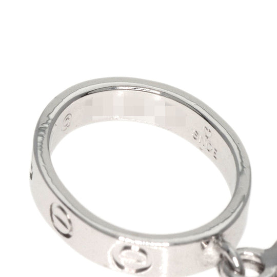 CARTIER Pendant top K18WG Silver Baby Love Charm Women Used Authentic