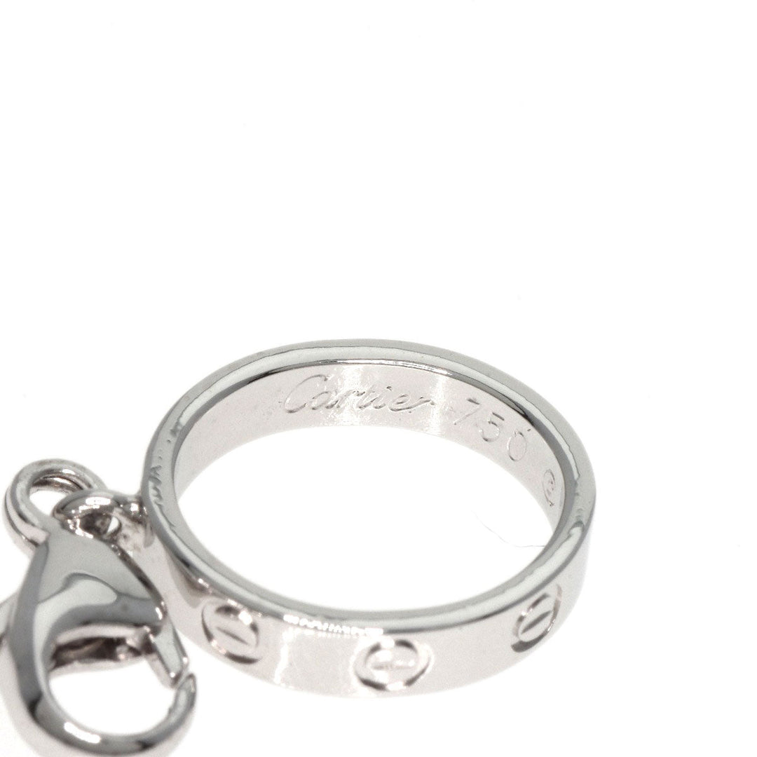 CARTIER Pendant top K18WG Silver Baby Love Charm Women Used Authentic