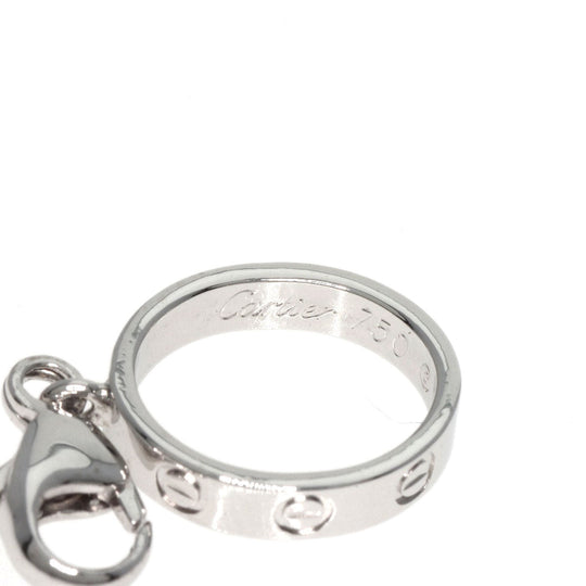 CARTIER Pendant top K18WG Silver Baby Love Charm Women Used Authentic