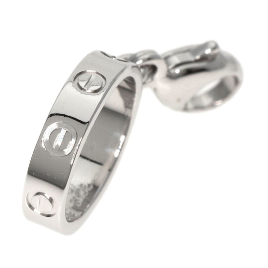 CARTIER Pendant top K18WG Silver Baby Love Charm Women Used Authentic