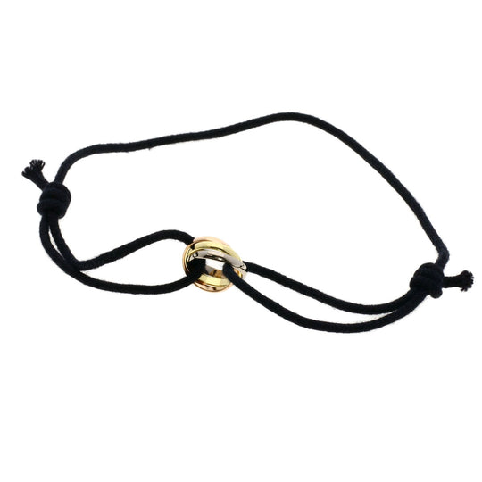 CARTIER bracelet 18K Yellow Gold gold Trinity Cord with 2 spare cords