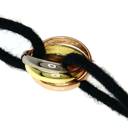 CARTIER bracelet 18K Yellow Gold gold Trinity Cord with 2 spare cords