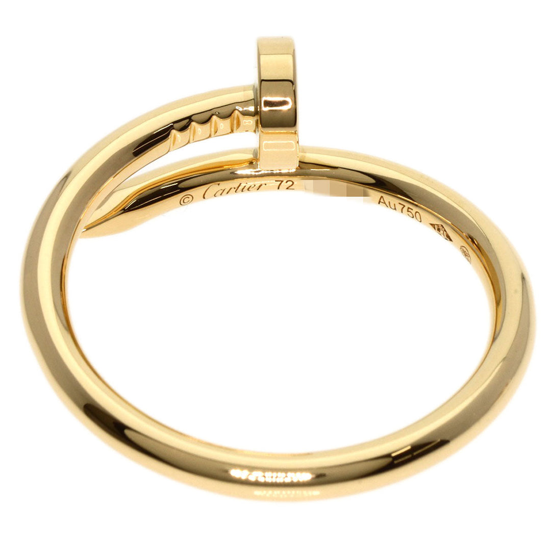 CARTIER Ring 18K Yellow Gold gold Juste Uncre #72 mens Used Authentic