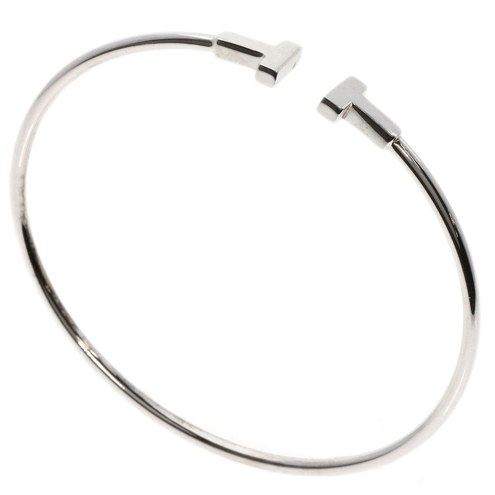 TIFFANY&Co. bracelet K18WG Silver T wire Women Used Authentic
