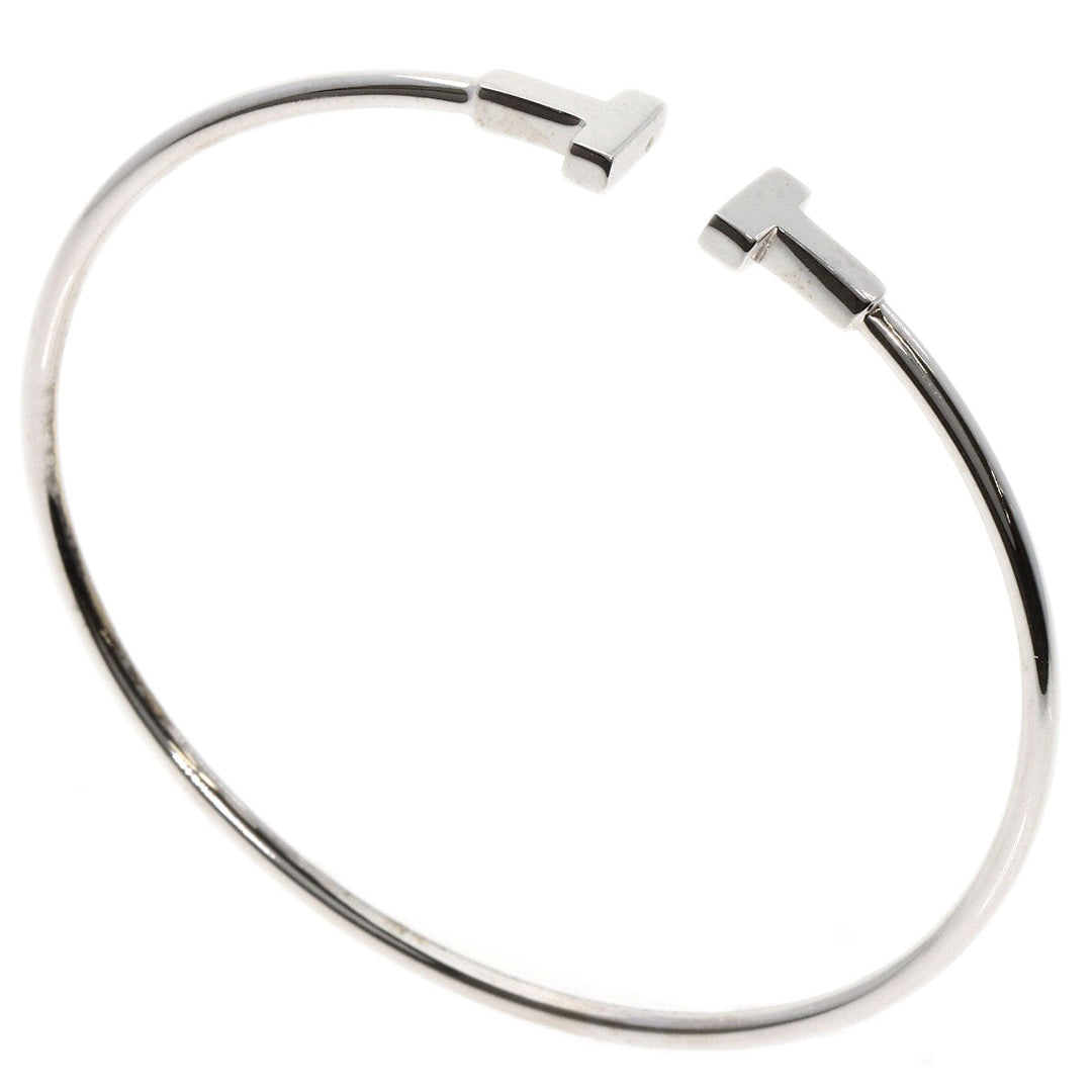 TIFFANY&Co. bracelet K18WG Silver T wire Women Used Authentic