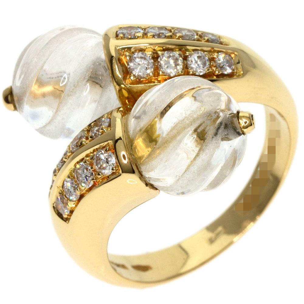 Boucheron Ring 18K Yellow Gold gold Rock crystal diamond