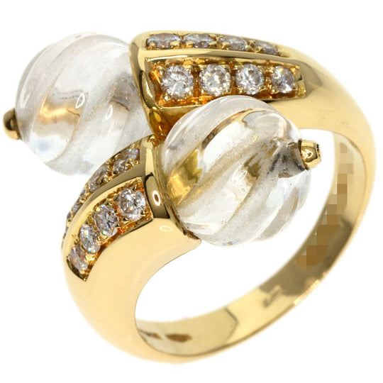 Boucheron Ring 18K Yellow Gold gold Rock crystal diamond