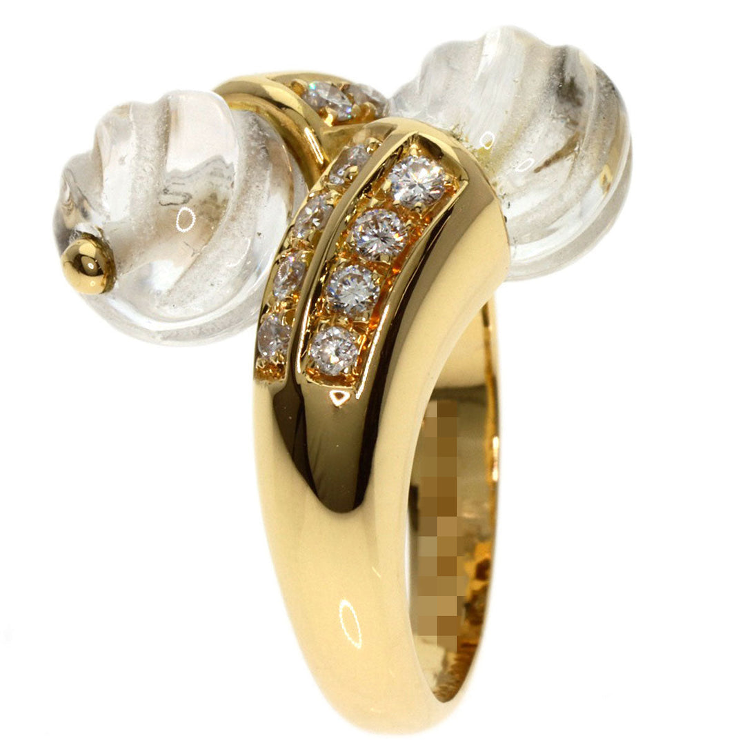 Boucheron Ring 18K Yellow Gold gold Rock crystal diamond
