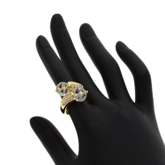 Boucheron Ring 18K Yellow Gold gold Rock crystal diamond