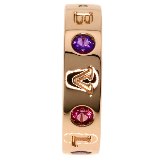 BVLGARI Ring 18K Pink Gold gold Roman Sorbet Pink Tourmaline Amethyst 1P Diamond #50
